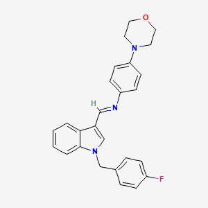 N-{(E)-[1-(4-fluorobenzyl)-1H-indol-3-yl]methylidene}-4-(morpholin-4-yl)aniline