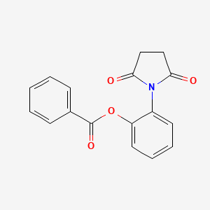 molecular formula C17H13NO4 B12494806 2-(2,5-Dioxopyrrolidin-1-yl)phenyl benzoate 