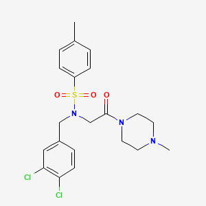 N-(3,4-dichlorobenzyl)-4-methyl-N-[2-(4-methylpiperazin-1-yl)-2-oxoethyl]benzenesulfonamide