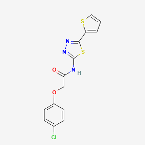 2-(4-chlorophenoxy)-N-[5-(thiophen-2-yl)-1,3,4-thiadiazol-2-yl]acetamide