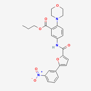 Propyl 2-(morpholin-4-yl)-5-({[5-(3-nitrophenyl)furan-2-yl]carbonyl}amino)benzoate