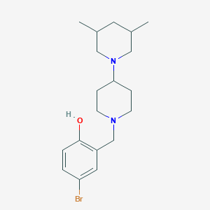 4-Bromo-2-[(3,5-dimethyl-1,4'-bipiperidin-1'-yl)methyl]phenol