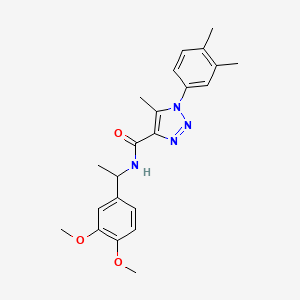 molecular formula C22H26N4O3 B12494884 N-[1-(3,4-dimethoxyphenyl)ethyl]-1-(3,4-dimethylphenyl)-5-methyl-1H-1,2,3-triazole-4-carboxamide 