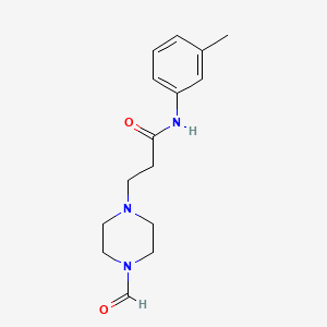 molecular formula C15H21N3O2 B12494895 3-(4-formylpiperazin-1-yl)-N-(3-methylphenyl)propanamide 