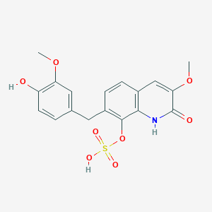molecular formula C18H17NO8S B1249490 Scolopendrine 