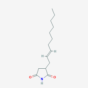 molecular formula C14H23NO2 B1249492 2,5-Pyrrolidinedione, 3-(2-decenyl)- CAS No. 137757-09-6