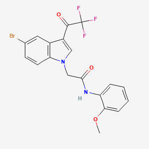 2-[5-bromo-3-(trifluoroacetyl)-1H-indol-1-yl]-N-(2-methoxyphenyl)acetamide