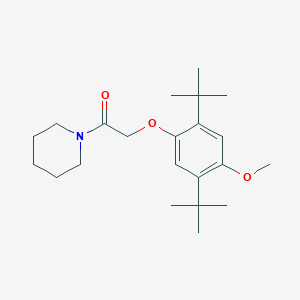 molecular formula C22H35NO3 B12494941 2-(2,5-Di-tert-butyl-4-methoxyphenoxy)-1-(piperidin-1-yl)ethanone 