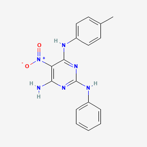 N~4~-(4-methylphenyl)-5-nitro-N~2~-phenylpyrimidine-2,4,6-triamine