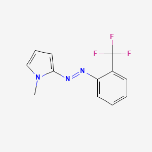 molecular formula C12H10F3N3 B12494960 1-methyl-2-{(E)-[2-(trifluoromethyl)phenyl]diazenyl}-1H-pyrrole 