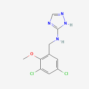 molecular formula C10H10Cl2N4O B12494967 N-(3,5-dichloro-2-methoxybenzyl)-1H-1,2,4-triazol-3-amine 