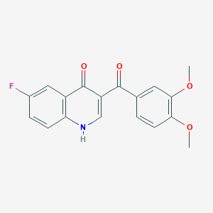 3-[(3,4-dimethoxyphenyl)carbonyl]-6-fluoroquinolin-4(1H)-one