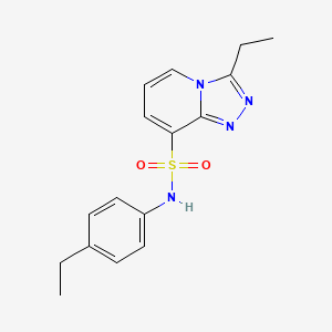 molecular formula C16H18N4O2S B12495000 3-ethyl-N-(4-ethylphenyl)[1,2,4]triazolo[4,3-a]pyridine-8-sulfonamide 