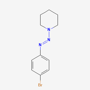 molecular formula C11H14BrN3 B12495008 1-((4-Bromophenyl)diazenyl)piperidine CAS No. 87261-59-4