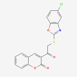 3-{[(5-chloro-1,3-benzoxazol-2-yl)sulfanyl]acetyl}-2H-chromen-2-one