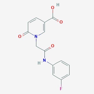 1-{2-[(3-Fluorophenyl)amino]-2-oxoethyl}-6-oxo-1,6-dihydropyridine-3-carboxylic acid