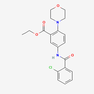 molecular formula C20H21ClN2O4 B12495037 Ethyl 5-{[(2-chlorophenyl)carbonyl]amino}-2-(morpholin-4-yl)benzoate 