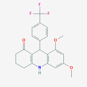 6,8-dimethoxy-9-[4-(trifluoromethyl)phenyl]-3,4,9,10-tetrahydroacridin-1(2H)-one