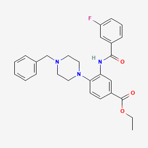 Ethyl 4-(4-benzylpiperazin-1-yl)-3-{[(3-fluorophenyl)carbonyl]amino}benzoate