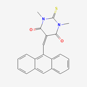 molecular formula C21H16N2O2S B12495078 5-(anthracen-9-ylmethylidene)-1,3-dimethyl-2-thioxodihydropyrimidine-4,6(1H,5H)-dione 