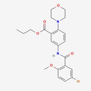 Propyl 5-{[(5-bromo-2-methoxyphenyl)carbonyl]amino}-2-(morpholin-4-yl)benzoate