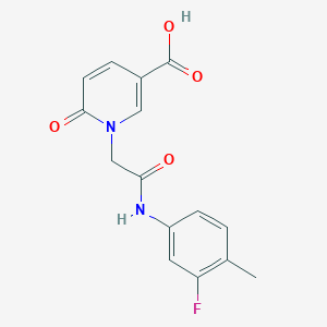 1-{2-[(3-Fluoro-4-methylphenyl)amino]-2-oxoethyl}-6-oxo-1,6-dihydropyridine-3-carboxylic acid