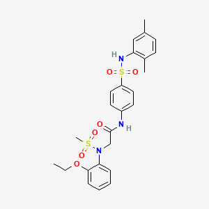 molecular formula C25H29N3O6S2 B12495100 N-{4-[(2,5-dimethylphenyl)sulfamoyl]phenyl}-N~2~-(2-ethoxyphenyl)-N~2~-(methylsulfonyl)glycinamide 