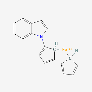 molecular formula C18H15FeN B12495115 1H-indol-1-ylferrocene 