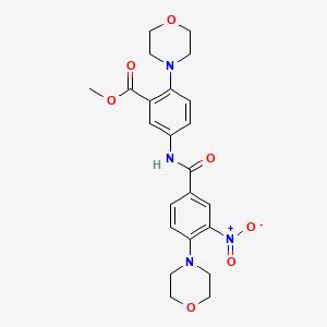 Methyl 2-(morpholin-4-yl)-5-({[4-(morpholin-4-yl)-3-nitrophenyl]carbonyl}amino)benzoate