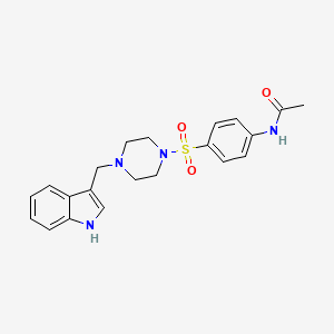 N-(4-{[4-(1H-indol-3-ylmethyl)piperazin-1-yl]sulfonyl}phenyl)acetamide