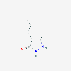 molecular formula C7H12N2O B12495163 5-Methyl-4-propyl-1,2-dihydropyrazol-3-one 