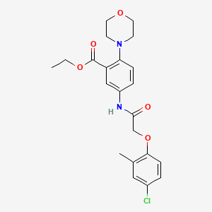 Ethyl 5-{[(4-chloro-2-methylphenoxy)acetyl]amino}-2-(morpholin-4-yl)benzoate