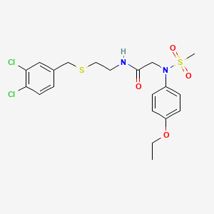 N-{2-[(3,4-dichlorobenzyl)sulfanyl]ethyl}-N~2~-(4-ethoxyphenyl)-N~2~-(methylsulfonyl)glycinamide