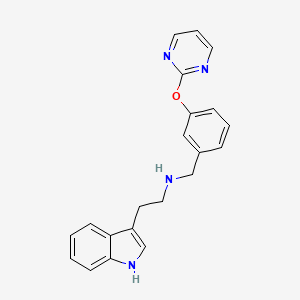 molecular formula C21H20N4O B12495207 2-(1H-indol-3-yl)-N-[3-(pyrimidin-2-yloxy)benzyl]ethanamine 