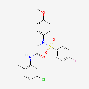 N-(5-chloro-2-methylphenyl)-N~2~-[(4-fluorophenyl)sulfonyl]-N~2~-(4-methoxyphenyl)glycinamide