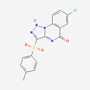 7-chloro-3-[(4-methylphenyl)sulfonyl][1,2,3]triazolo[1,5-a]quinazolin-5(4H)-one