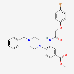 molecular formula C27H28BrN3O4 B12495236 Methyl 4-(4-benzylpiperazin-1-yl)-3-{[(4-bromophenoxy)acetyl]amino}benzoate 