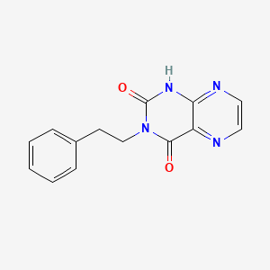 3-(2-phenylethyl)pteridine-2,4(1H,3H)-dione