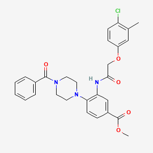 Methyl 3-{[(4-chloro-3-methylphenoxy)acetyl]amino}-4-[4-(phenylcarbonyl)piperazin-1-yl]benzoate