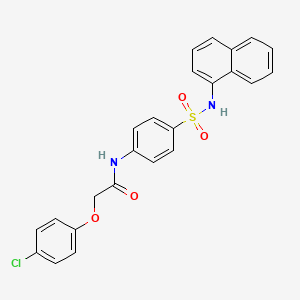 molecular formula C24H19ClN2O4S B12495272 2-(4-chlorophenoxy)-N-[4-(naphthalen-1-ylsulfamoyl)phenyl]acetamide 