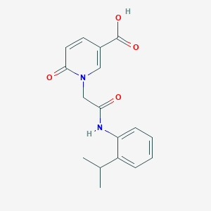 6-Oxo-1-(2-oxo-2-{[2-(propan-2-yl)phenyl]amino}ethyl)-1,6-dihydropyridine-3-carboxylic acid