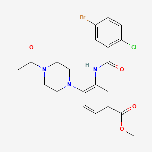 Methyl 4-(4-acetylpiperazin-1-yl)-3-{[(5-bromo-2-chlorophenyl)carbonyl]amino}benzoate