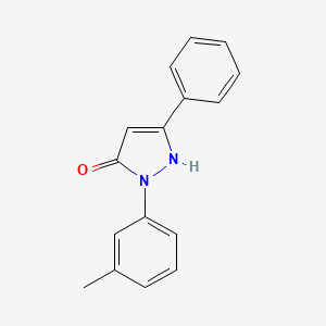 molecular formula C16H14N2O B12495304 2-(3-methylphenyl)-5-phenyl-1,2-dihydro-3H-pyrazol-3-one 