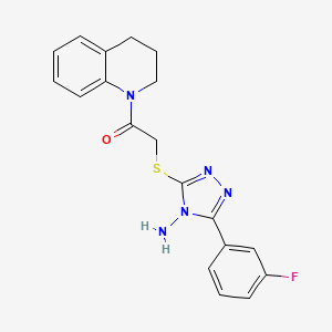 2-{[4-amino-5-(3-fluorophenyl)-1,2,4-triazol-3-yl]sulfanyl}-1-(3,4-dihydro-2H-quinolin-1-yl)ethanone