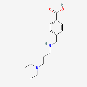 molecular formula C15H24N2O2 B12495307 4-({[3-(Diethylamino)propyl]amino}methyl)benzoic acid 