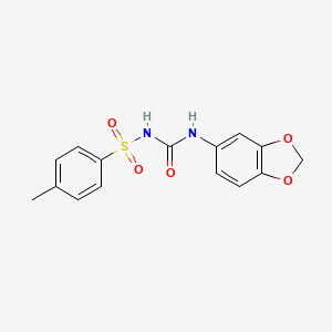 molecular formula C15H14N2O5S B12495310 N-(1,3-benzodioxol-5-ylcarbamoyl)-4-methylbenzenesulfonamide 