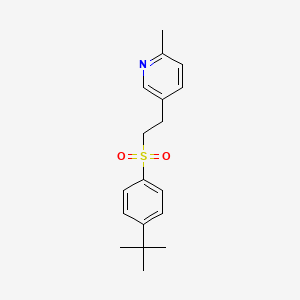 molecular formula C18H23NO2S B12495315 5-{2-[(4-Tert-butylphenyl)sulfonyl]ethyl}-2-methylpyridine 