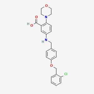 5-({4-[(2-Chlorobenzyl)oxy]benzyl}amino)-2-(morpholin-4-yl)benzoic acid