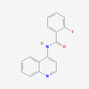 molecular formula C16H11FN2O B12495336 2-fluoro-N-(quinolin-4-yl)benzamide 