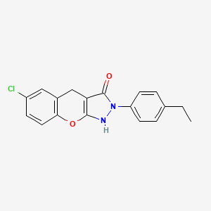 6-chloro-2-(4-ethylphenyl)-1,4-dihydrochromeno[2,3-c]pyrazol-3(2H)-one